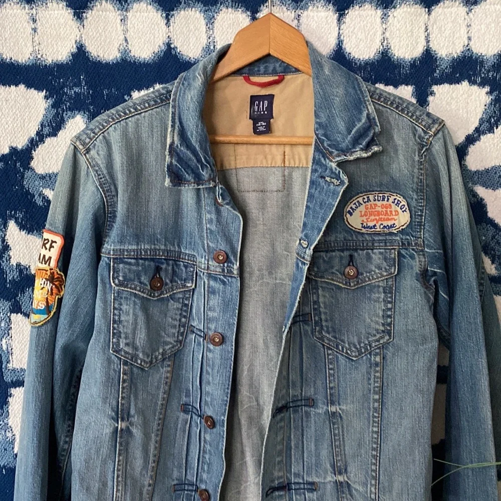 Gap denim surf patchwork jacket - Picture 6 of 16